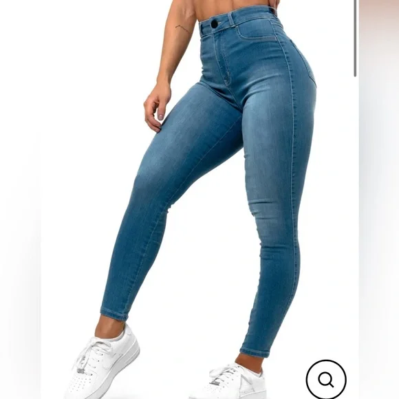 FITJEANS Blue Skinny Jeans High-Waisted Stretch - Picture 7 of 10